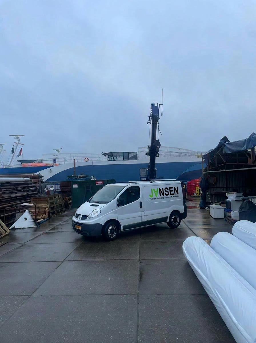 Servicebus van Jansen Ventilatie onderweg in Nederland